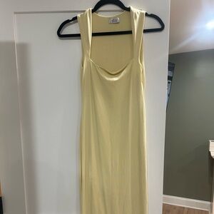 Elegant Yellow Slip Dress